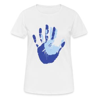 Baby Hand in Hand Eltern - Frauen T-Shirt atmungsaktiv - Weiß - Vorne - AI Model Female 172 dark (172cm)