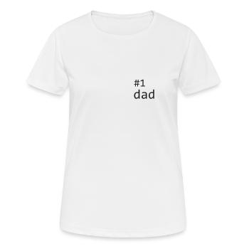 Cadeau Père Cadeaux d’anniversaire - T-shirt respirant Femme - blanc - Devant - AI Model Female 172 dark (172cm)