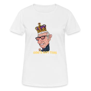 Man hat das, König Charles III. - God Save The - Frauen T-Shirt atmungsaktiv - Weiß - Vorne - AI Model Female 172 dark (172cm)