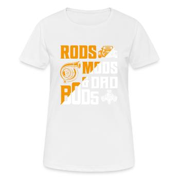 Rods Mods & Dad Bods Classic Retro Car - Frauen T-Shirt atmungsaktiv - Weiß - Vorne - AI Model Female 172 dark (172cm)