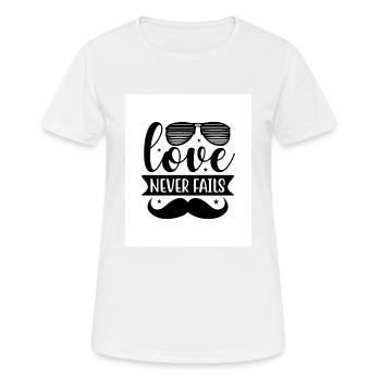 Love never fails - Women's Breathable T-Shirt - white - Front - AI Model Female 172 dark (172cm)