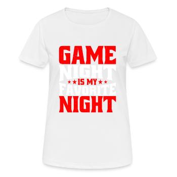 Game Night Is My Favorite Night - Women's Breathable T-Shirt - white - Front - AI Model Female 172 dark (172cm)