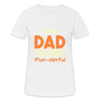 Papa Wortspiel - Frauen T-Shirt atmungsaktiv - Weiß - Vorne - AI Model Female 172 dark (172cm)