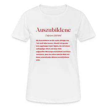 Auszubildene Definition - Frauen T-Shirt atmungsaktiv - Weiß - Vorne - AI Model Female 172 dark (172cm)