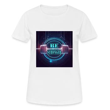 FITNESSSTUDIO - Frauen T-Shirt atmungsaktiv - Weiß - Vorne - AI Model Female 172 dark (172cm)