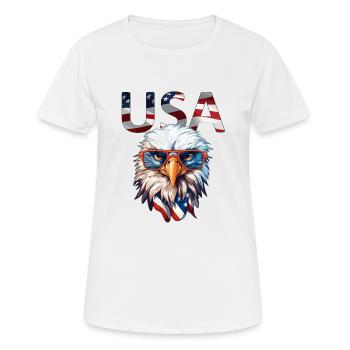USA America Eagle American Independence Day - T-shirt respirant Femme - blanc - Devant - AI Model Female 172 dark (172cm)
