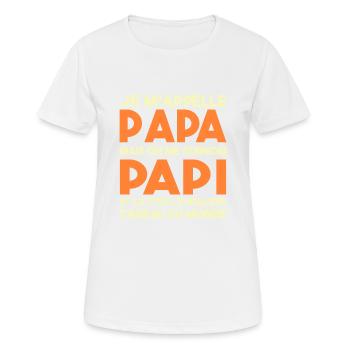 Je M'appelle Papa Mais On Me Surnom Papi Cadeau - T-shirt respirant Femme - blanc - Devant - AI Model Female 172 dark (172cm)