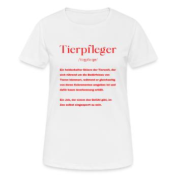 Tierpfleger Definition - Frauen T-Shirt atmungsaktiv - Weiß - Vorne - AI Model Female 172 dark (172cm)