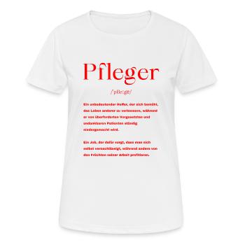 Pfleger Definition - Frauen T-Shirt atmungsaktiv - Weiß - Vorne - AI Model Female 172 dark (172cm)