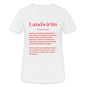 Landwirtin Definition - Frauen T-Shirt atmungsaktiv - Weiß - Vorne - AI Model Female 172 dark (172cm)