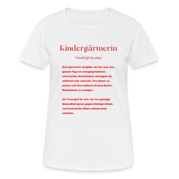 Kindergärtnerin Definition - Frauen T-Shirt atmungsaktiv - Weiß - Vorne - AI Model Female 172 dark (172cm)