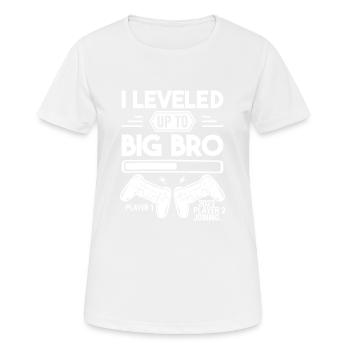 Video Gamer Gaming - Ich bin zu Big Bro aufgestiegen - Frauen T-Shirt atmungsaktiv - Weiß - Vorne - AI Model Female 172 dark (172cm)