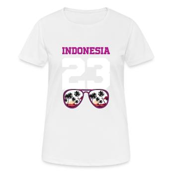 Indonesia 23 Jersey 2023 - Women's Breathable T-Shirt - white - Front - AI Model Female 172 dark (172cm)
