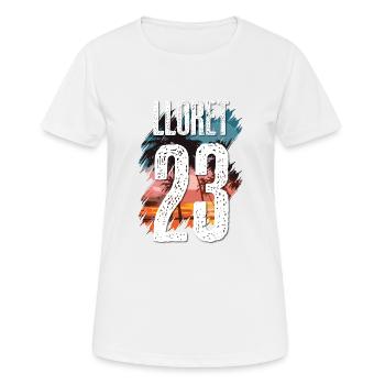 Lloret De Mar 23 Trikot 2023 - Frauen T-Shirt atmungsaktiv - Weiß - Vorne - AI Model Female 172 dark (172cm)