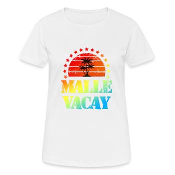 Tourisme Malle - T-shirt respirant Femme - blanc - Devant - AI Model Female 172 dark (172cm)