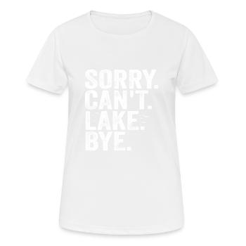 Tut mir leid, dass ich mich nicht verabschieden kann - Frauen T-Shirt atmungsaktiv - Weiß - Vorne - AI Model Female 172 dark (172cm)