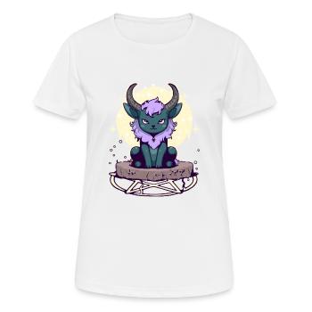 Pastell Goth Kawaii niedlich Tod Sensenmann - Frauen T-Shirt atmungsaktiv - Weiß - Vorne - AI Model Female 172 dark (172cm)