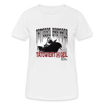 tattooed bastard ink tattoomaschine tattoo maori - Frauen T-Shirt atmungsaktiv - Weiß - Vorne - AI Model Female 172 dark (172cm)