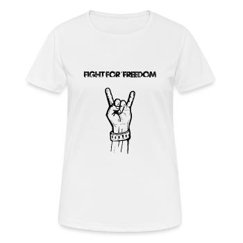 Fight for Freedom - Women's Breathable T-Shirt - white - Front - AI Model Female 172 dark (172cm)