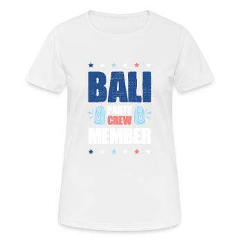 Équipage de la fête à Bali - T-shirt respirant Femme - blanc - Devant - AI Model Female 172 dark (172cm)