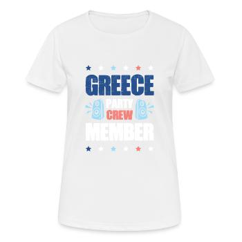 Greece Party Crew - Women's Breathable T-Shirt - white - Front - AI Model Female 172 dark (172cm)