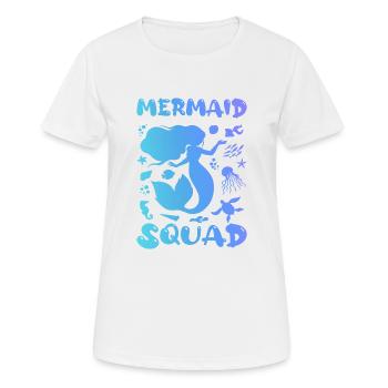 Mermaid squad - T-shirt respirant Femme - blanc - Devant - AI Model Female 172 dark (172cm)
