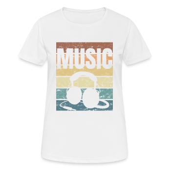 Musik Retro Crunge Notenschlüssel Musiker Liebe - Frauen T-Shirt atmungsaktiv - Weiß - Vorne - AI Model Female 172 dark (172cm)