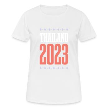Thailand 2023 - Frauen T-Shirt atmungsaktiv - Weiß - Vorne - AI Model Female 172 dark (172cm)