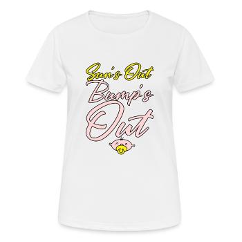 Sun's Out Bump's Out 4 - Frauen T-Shirt atmungsaktiv - Weiß - Vorne - AI Model Female 172 dark (172cm)
