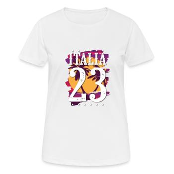Italia 23 Trikot 2023 - Frauen T-Shirt atmungsaktiv - Weiß - Vorne - AI Model Female 172 dark (172cm)