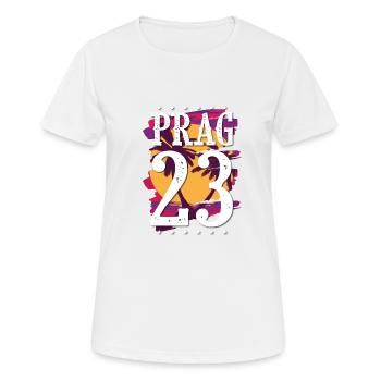 Prag 23 Trikot 2023 - Frauen T-Shirt atmungsaktiv - Weiß - Vorne - AI Model Female 172 dark (172cm)