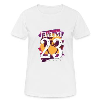 Thailand 23 Trikot 2023 - Frauen T-Shirt atmungsaktiv - Weiß - Vorne - AI Model Female 172 dark (172cm)