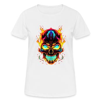 Evoke the Dark Side: Unique Skull Gothic - Women's Breathable T-Shirt - white - Front - AI Model Female 172 dark (172cm)