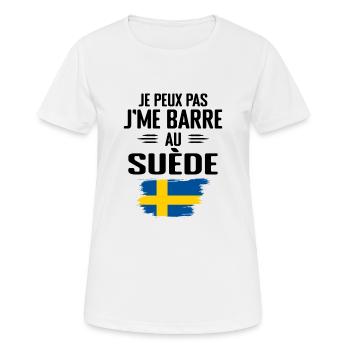Ich kann nicht in Schweden bar sein - Frauen T-Shirt atmungsaktiv - Weiß - Vorne - AI Model Female 172 dark (172cm)