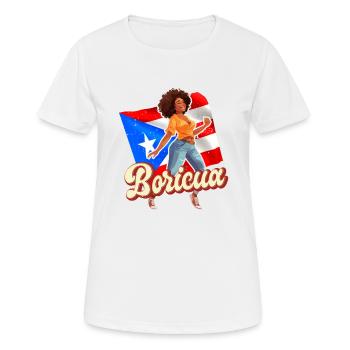 Afro latina boricua puerto rico karibischer tanz - Frauen T-Shirt atmungsaktiv - Weiß - Vorne - AI Model Female 172 dark (172cm)