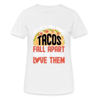C’est correct de s’effondrer, les tacos s’effondrent 2 - T-shirt respirant Femme - blanc - Devant - AI Model Female 172 dark (172cm)