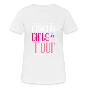 Cancun Girls Tour - T-shirt respirant Femme - blanc - Devant - AI Model Female 172 dark (172cm)