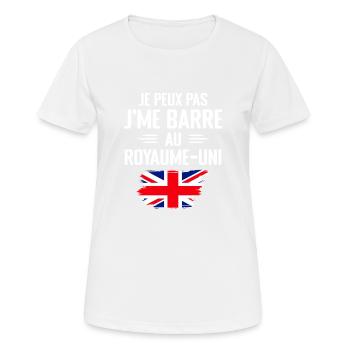 Ich kann nicht in den britischen Ferien bar sein - Frauen T-Shirt atmungsaktiv - Weiß - Vorne - AI Model Female 172 dark (172cm)
