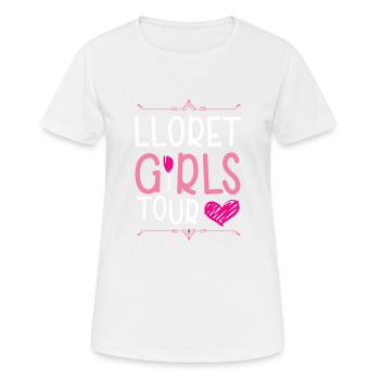 Lloret De Mar Girls Tour - T-shirt respirant Femme - blanc - Devant - AI Model Female 172 dark (172cm)