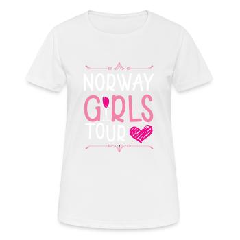 Tournée des filles de Norvège - T-shirt respirant Femme - blanc - Devant - AI Model Female 172 dark (172cm)