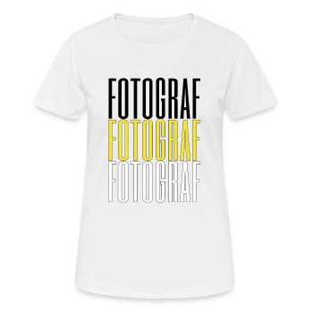Photographer - Women's Breathable T-Shirt - white - Front - AI Model Female 172 dark (172cm)