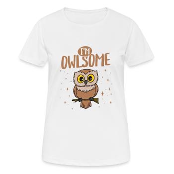 Je suis hibou oiseau nocturne oiseau de nuit - T-shirt respirant Femme - blanc - Devant - AI Model Female 172 dark (172cm)