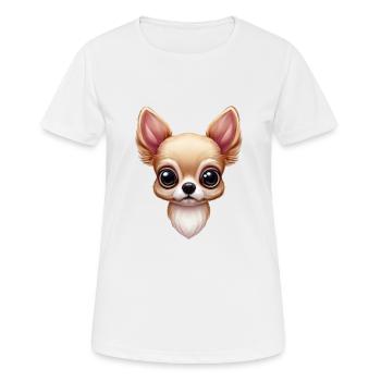 Majesté Chihuahua - T-shirt respirant Femme - blanc - Devant - AI Model Female 172 dark (172cm)