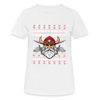 Drôle Jingle Bells Viking Noël Pull moche - T-shirt respirant Femme - blanc - Devant - AI Model Female 172 dark (172cm)