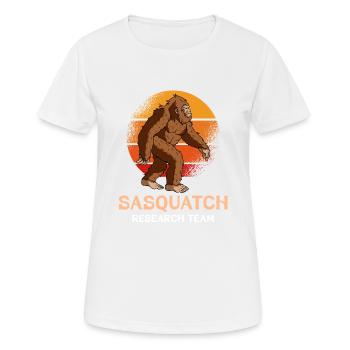Sasquatch Research Team - Frauen T-Shirt atmungsaktiv - Weiß - Vorne - AI Model Female 172 dark (172cm)