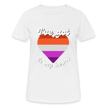 I have love in my heart. - Women's Breathable T-Shirt - white - Front - AI Model Female 172 dark (172cm)