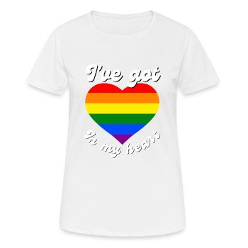I have love in my heart. - Women's Breathable T-Shirt - white - Front - AI Model Female 172 dark (172cm)