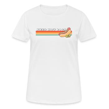 Keep Hot Dogs $ 1.50 Dollar Männer Frauen Vintage 4. - Frauen T-Shirt atmungsaktiv - Weiß - Vorne - AI Model Female 172 dark (172cm)