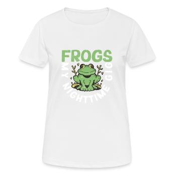 Frogs My nocturnal appearance Frog lover - Women's Breathable T-Shirt - white - Front - AI Model Female 172 dark (172cm)