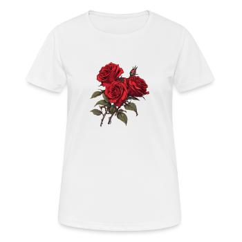Rosenliebhaber Cool Vintage Blumen Liebhaber Neuheit Wortspiel - Frauen T-Shirt atmungsaktiv - Weiß - Vorne - AI Model Female 172 dark (172cm)